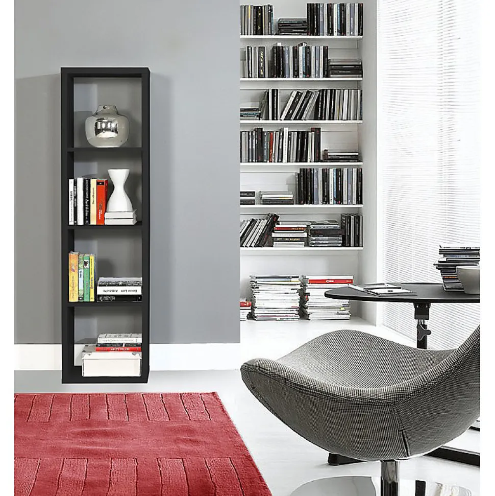 Etagère colonne 4 casiers noir mat - CLASSICO