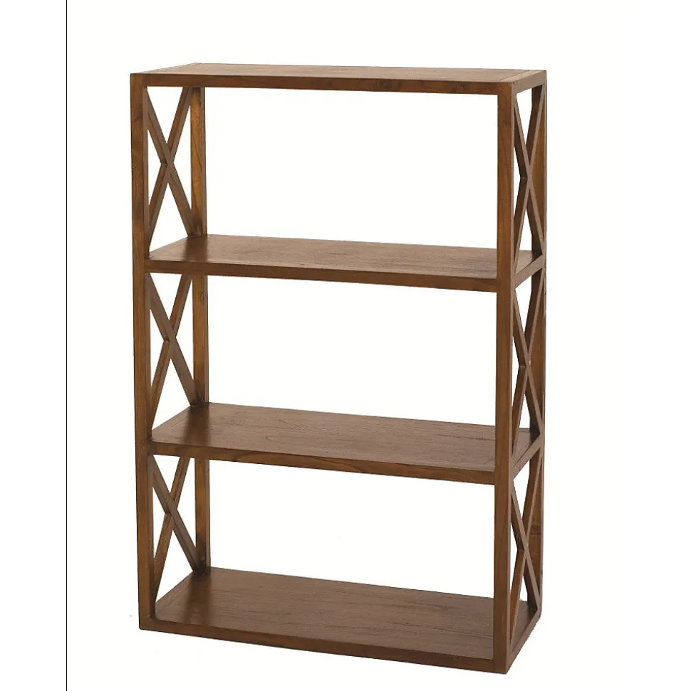 Etagère croisillons 3 niveaux en mindi