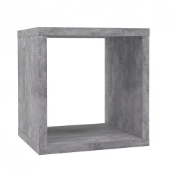 Etagère cube 1 casier décor béton gris - CLASSICO