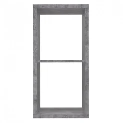 Etagère cube 2 casiers décor béton gris - CLASSICO