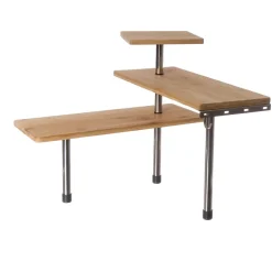 Etagère d'angle de cuisine en bambou