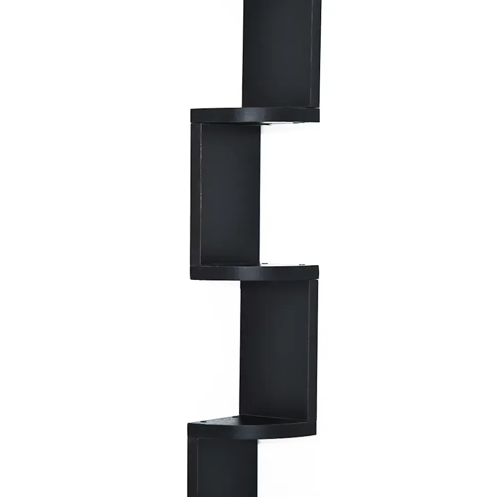 Etagère d'angle design contemporain zig zag 5 niveaux