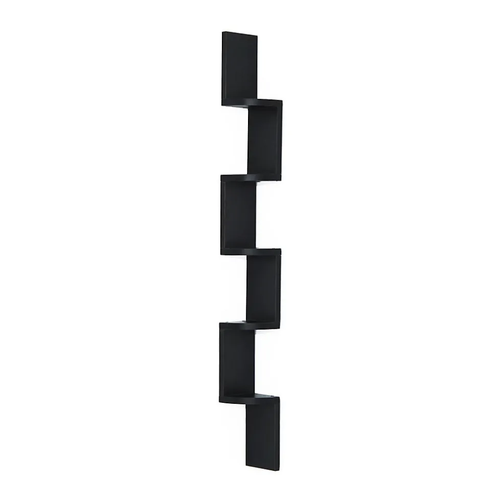 Etagère d'angle design contemporain zig zag 5 niveaux