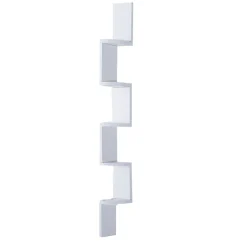 Etagère d'angle design contemporain zig zag 5 niveaux