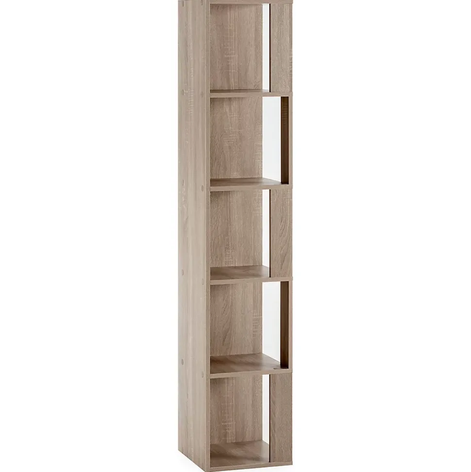 Etagère d'angle Fiyi 5 trous couleur chêne