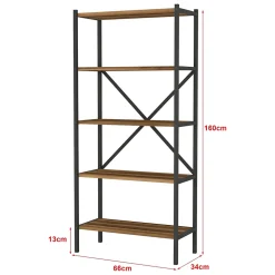 etagère de cuisine à 5 niveaux marron Helloshop26