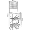etagère de cuisine 150 x 60 noir Helloshop26