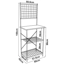 etagère de cuisine 150 x 60 noir Helloshop26