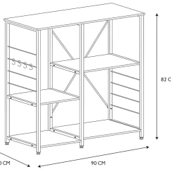 Etagère de cuisine en bois et métal Stan