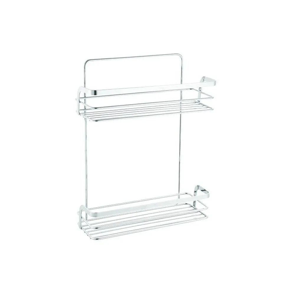 Etagère de douche 2 niveaux à fixer RILEY Chromé MSV