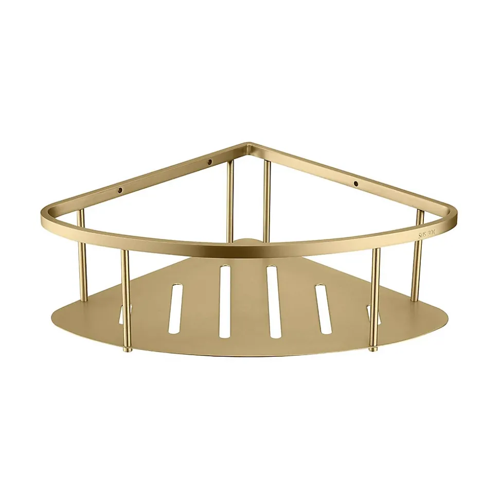 Etagère de douche d'angle or brossé Inox S304 SKY BATH