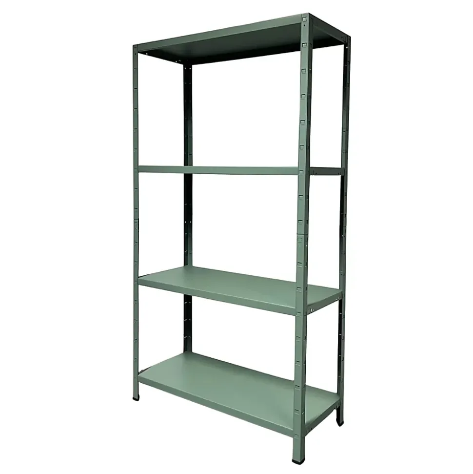Etagère de garage en acier vert l. 100 x H. 180 x P. 40 cm Schulte Regalwelt Powermax