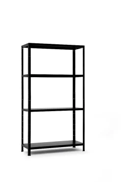 Etagère de garage en acier noir l. 100 x H. 180 x P. 40 cm Schulte Regalwelt Powermax