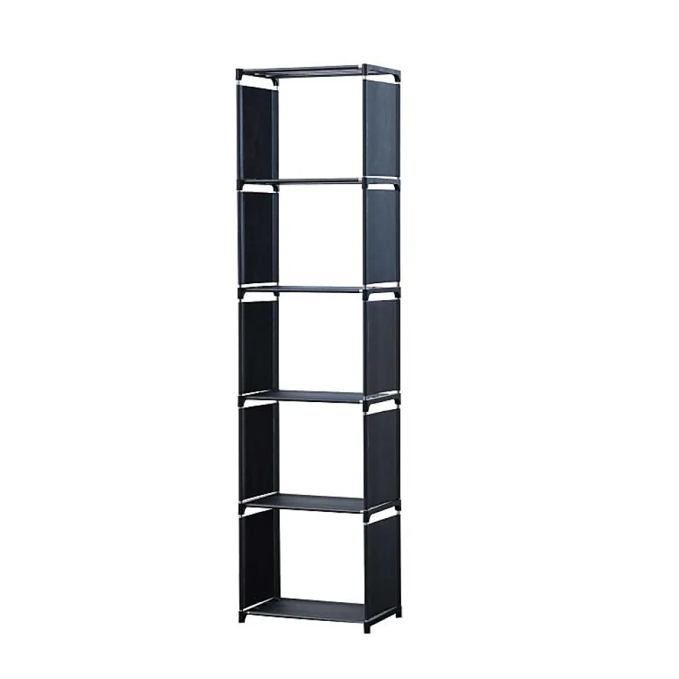 Etagère de rangement à 5 niveaux Gris Herzberg HG03619-BLK