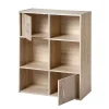 Etagère de rangement 6 cases 2 portes