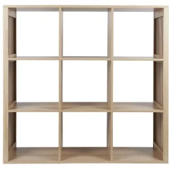 Etagère de rangement 9 cases Saulk en bois