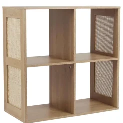 Etagère de rangement 4 cases Bali en cannage