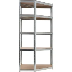 etagère de rangement charge lourde robuste mdf argente Helloshop26