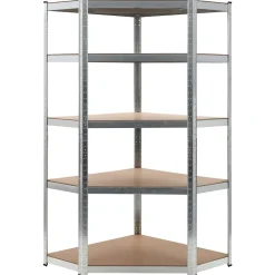 etagère de rangement charge lourde robuste mdf argente Helloshop26