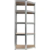 etagère de rangement charge lourde robuste mdf argente Helloshop26