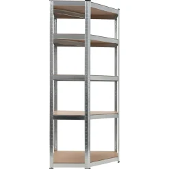 etagère de rangement charge lourde robuste mdf argente Helloshop26