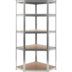 etagère de rangement charge lourde robuste mdf argente Helloshop26