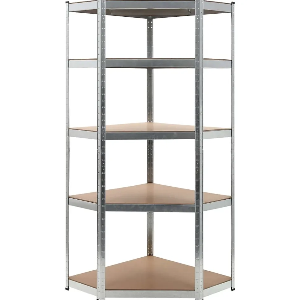 etagère de rangement charge lourde robuste mdf argente Helloshop26