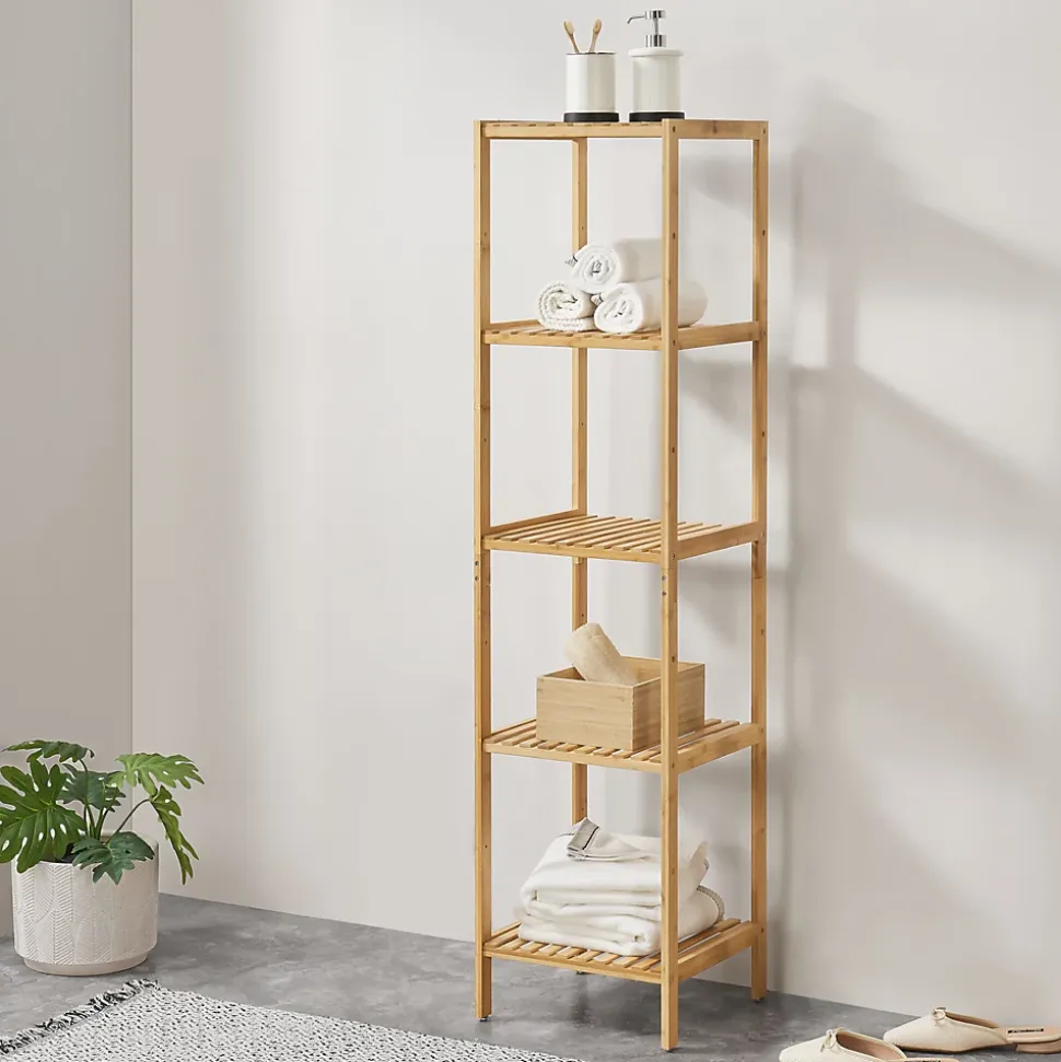 Etagère de rangement Lierne 33 x 33 x 140 cm en.casa