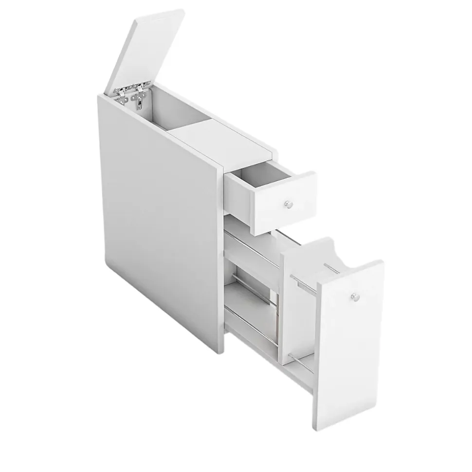Etagère de rangement WC blanc L19 cm - CALENCIA