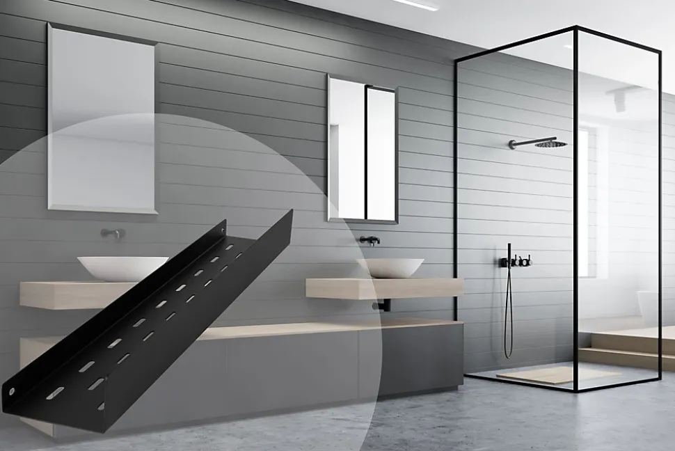 ETAGÈRE DE SALLE DE BAIN REA SF04-600-B BLACK