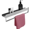 ETAGÈRE DE SALLE DE BAIN REA SF01-450 45CM BRUSH STEEL
