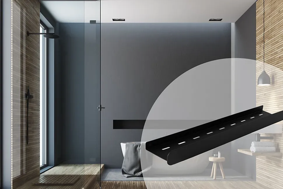 ETAGÈRE DE SALLE DE BAIN REA SF03-600-B BLACK