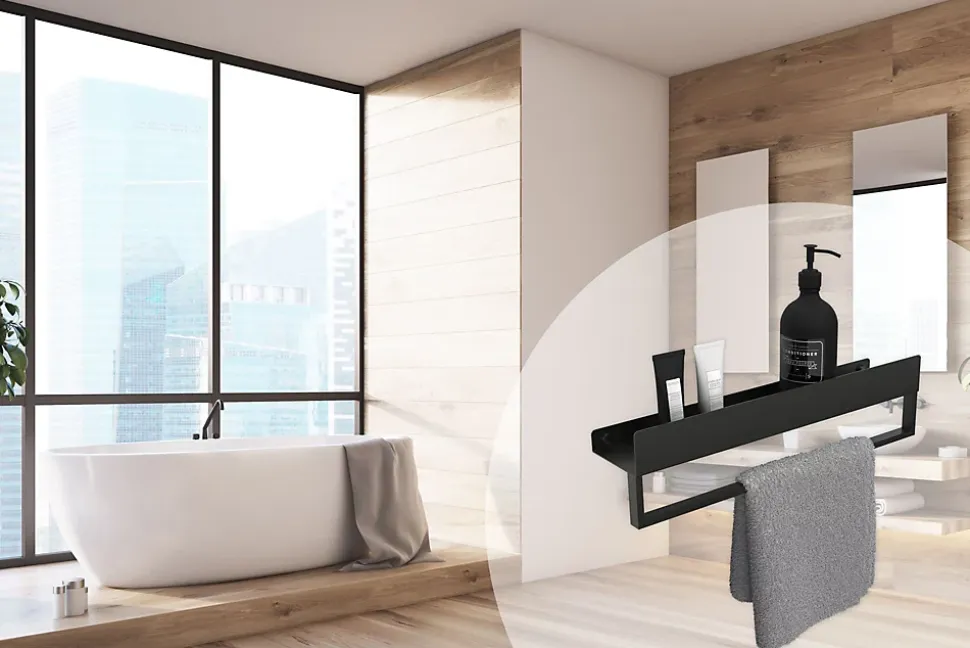 ETAGÈRE DE SALLE DE BAIN REA SF01-450-B BLACK