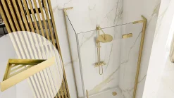 ETAGÈRE DE SALLE DE BAIN REA SF07-BG BRUSH GOLD