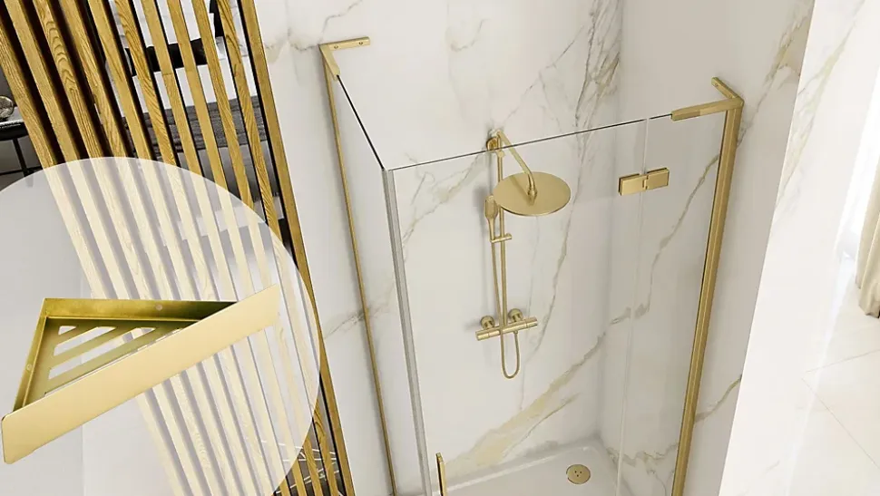 ETAGÈRE DE SALLE DE BAIN REA SF07-BG BRUSH GOLD