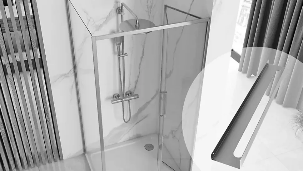 ETAGÈRE DE SALLE DE BAIN REA SF02-600 60CM BRUSH STEEL