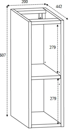 Etagère de salle de bain suspendue SIMPLE chêne clair 20 cm