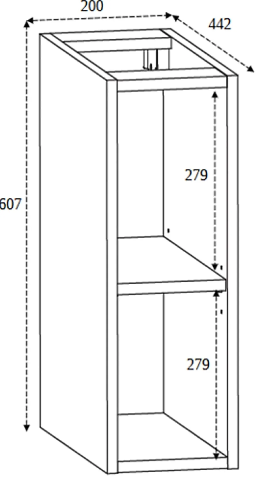 Etagère de salle de bain suspendue SIMPLE chêne clair 20 cm