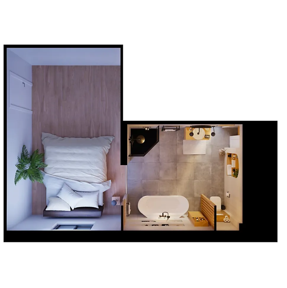 Etagère de salle de bains Goodhome Avela placage chêne 20 cm
