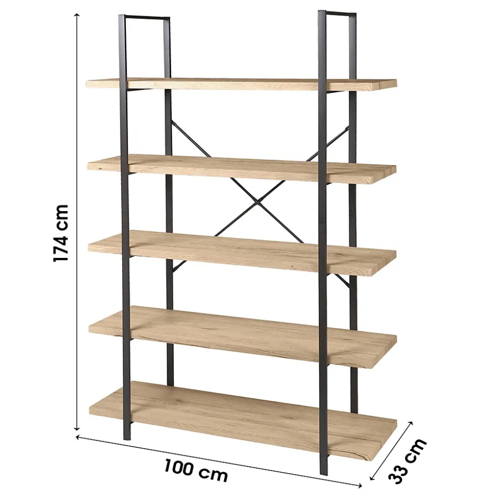 Etagère design industriel bois et métal Dock