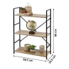 Etagère droite Large 3 niveaux en Métal et MDF