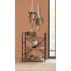 Etagère droite Large 3 niveaux en Métal et MDF