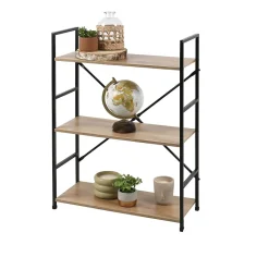 Etagère droite Large 3 niveaux en Métal et MDF