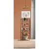 Etagère droite large 5 niveaux en Métal et MDF