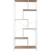 Etagère en bois et métal blanc Edison 80x30x180 cm