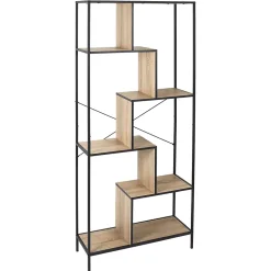 Etagère en bois et métal Edison 80x30x180 cm