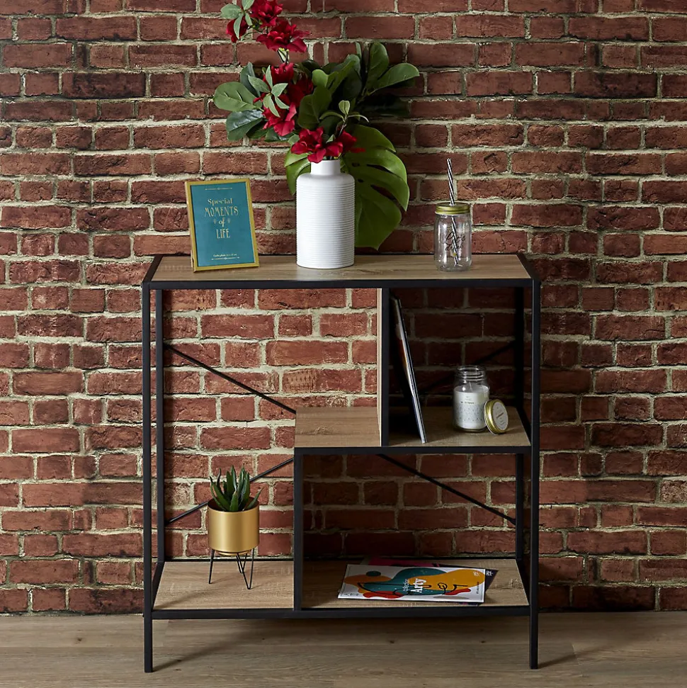 Etagère en bois et métal Edison 80x30x79.5 cm