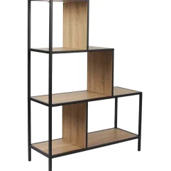 Etagère escalier en métal et bois Edison 80x30x112 cm