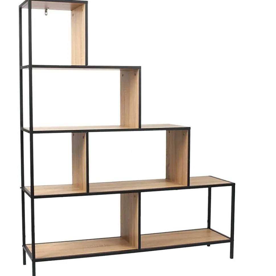 Etagère escalier en métal et bois Edison 120x30x146 cm