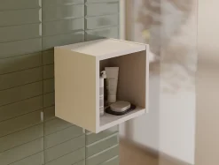 Etagère haut de salle de bain suspendue NOVA CACHEMIRE 27 x 28 cm
